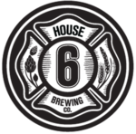A black and green logo for house 8.